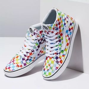 Vans Tie-Dye Checkerboard Sk8-Hi Comfycush High Tops